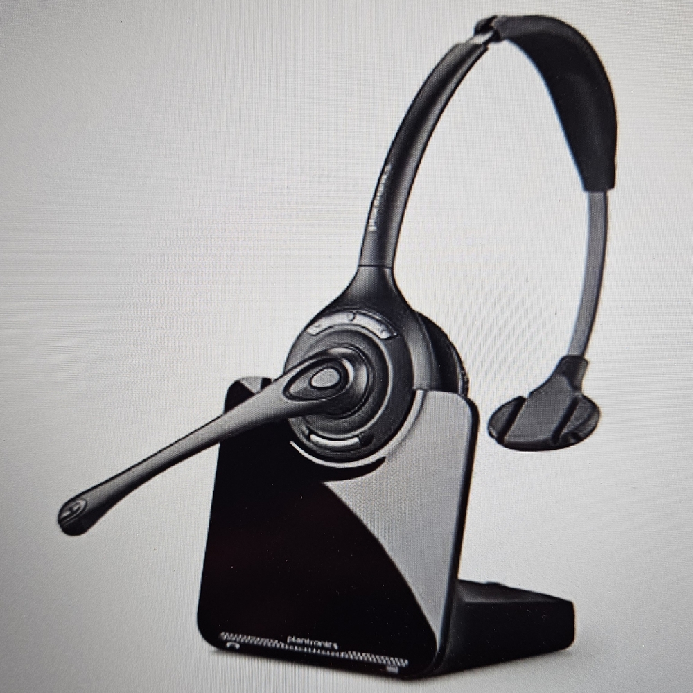 Black Wireless Headset with Charging Stand